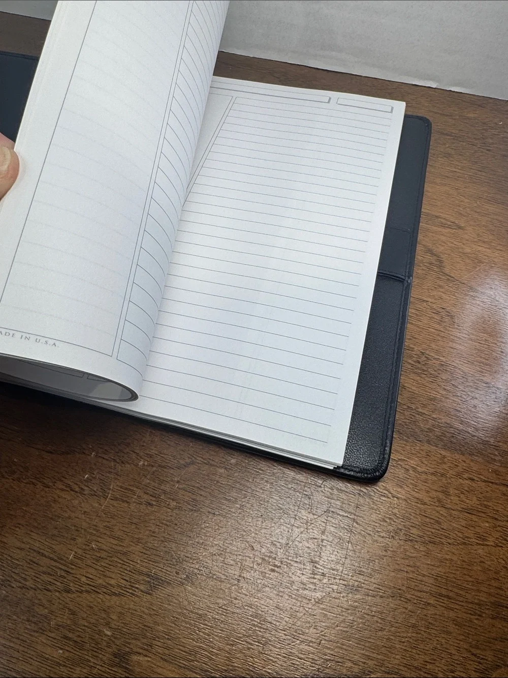 Levenger Circa Junior Black Leather Disc-Bound Planner Binder Cover Monogrammed